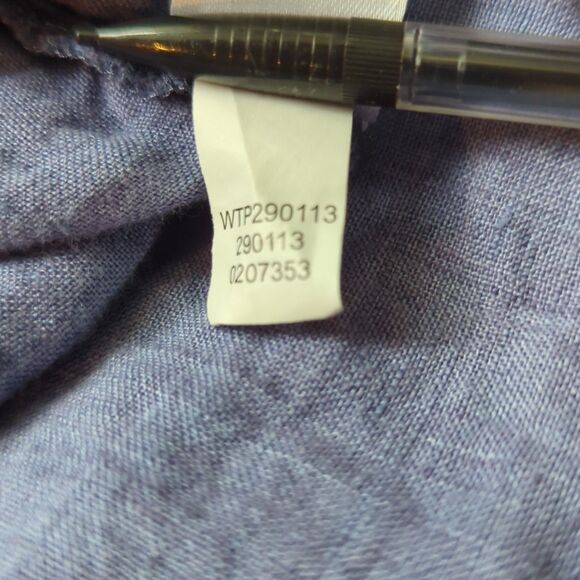 J.Jill Love Linen Button Up Shirt Womens Large Tall Purple Long Sleeve Coastal - Picture 8 of 8